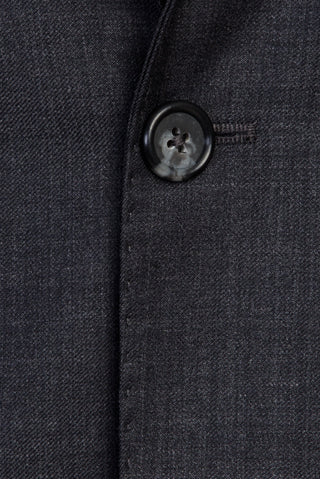 Koyu Füme 7 Drop Slim Fit Dar Kesim Yünlü Takım Elbise