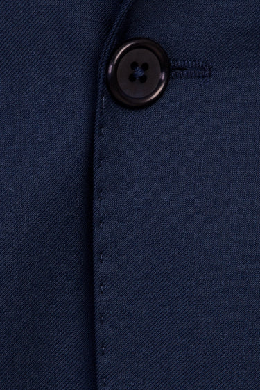 Orta Lacivert Slim Fit Dar Kesim Yünlü Takım Elbise