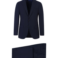 Koyu Lacivert 6 Drop Regular Fit Standart Kesim Yünlü Takım Elbise