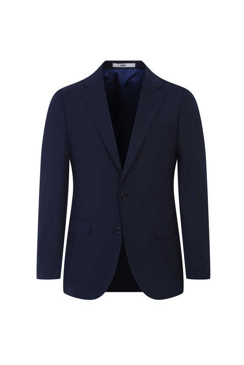 Koyu Lacivert 6 Drop Regular Fit Standart Kesim Yünlü Takım Elbise