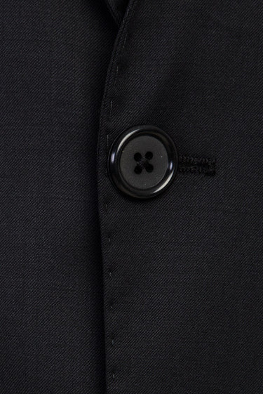 Siyah Relaxed Fit Rahat Kesim Yünlü Klasik Takım Elbise