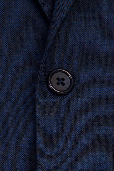 Koyu Lacivert Relaxed Fit Rahat Kesim Yünlü Klasik Takım Elbise