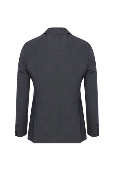 Açık Füme Slim Fit Dar Kesim Yünlü Takım Elbise