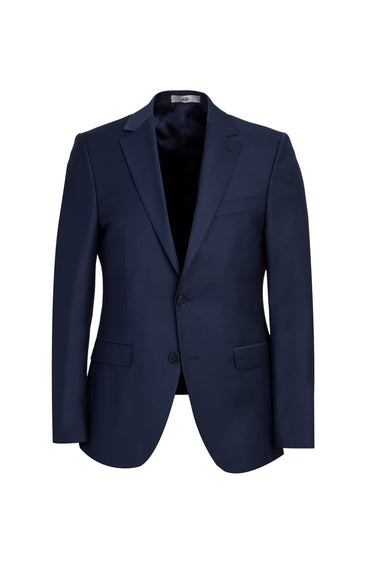 Koyu Lacivert Slim Fit Dar Kesim Yünlü Takım Elbise