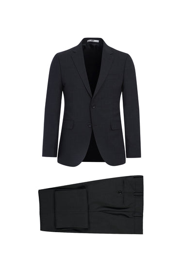 Açık Antrasit Slim Fit Dar Kesim Yünlü Takım Elbise