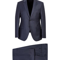 Açık Antrasit Slim Fit Dar Kesim Yünlü Takım Elbise