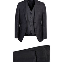 Koyu Füme 7 Drop Slim Fit Dar Kesim Antibakteriyel Kombinli Takım Elbise
