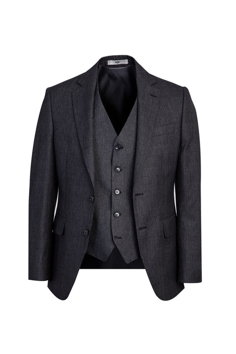 Koyu Füme 7 Drop Slim Fit Dar Kesim Antibakteriyel Kombinli Takım Elbise