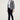 Orta Gri Slim Fit Dar Kesim Balık Sırtı Ceket