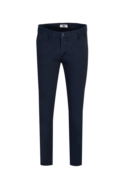 Siyah Regular Fit Standart Kesim Likralı Kanvas / Chino Pantolon
