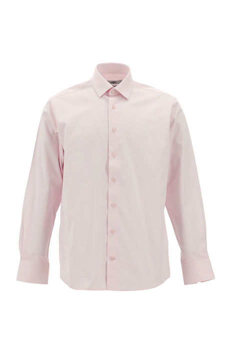 Pink Long Sleeve Classic Nano Care Water Repellent Stain Resistant 4 Seasons Cotton Shirt