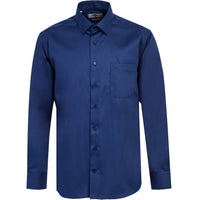 Medium Navy Long Sleeve Non Iron Classic Shirt