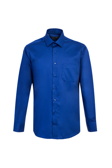 Saks Mavi Uzun Kol Non Iron Gömlek