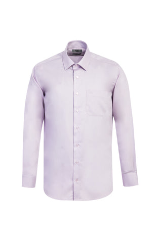 Lila Uzun Kol Non Iron Klasik Pamuklu Gömlek