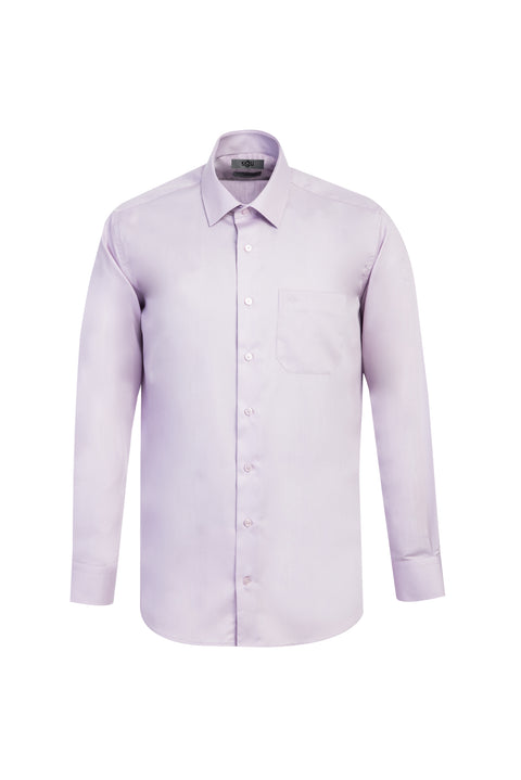 Lila Uzun Kol Non Iron Klasik Gömlek