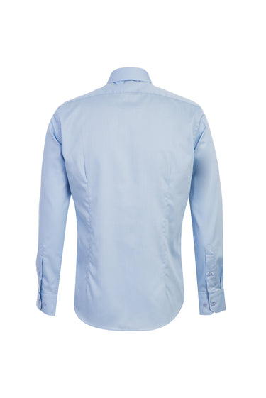 Uçuk Mavi Uzun Kol Slim Fit Dar Kesim Non Iron Klasik Pamuklu Gömlek