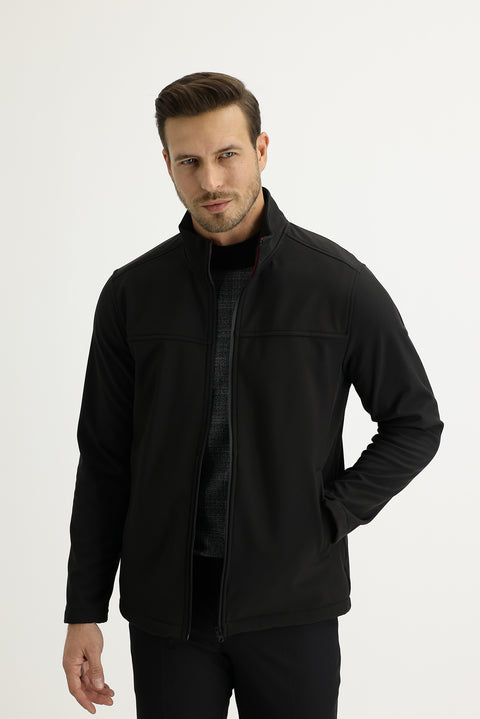 Black Seasonal Scuba Jacket