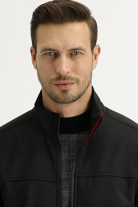 Black Seasonal Scuba Jacket