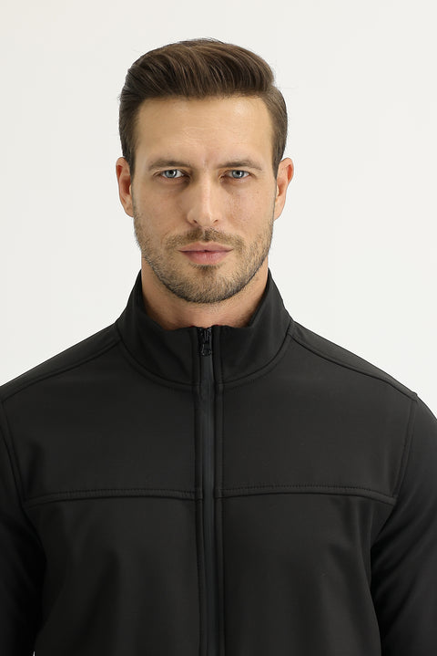 Black Seasonal Scuba Jacket