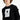 Siyah Bisiklet Yaka İçi Polarlı Baskılı Pamuklu Sweatshirt