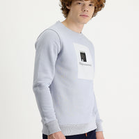 Stone Bicycle Neck Fleece-Lined Printed Sweatshirt