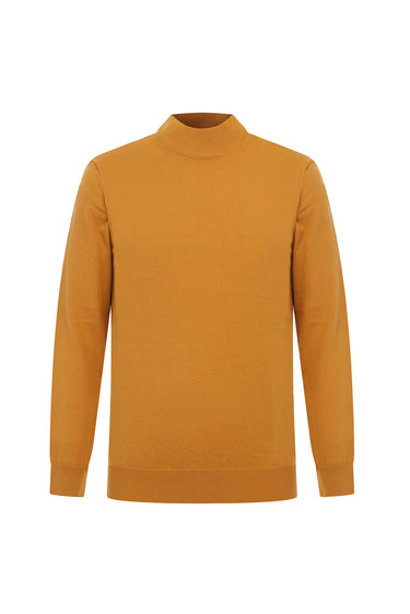 Safran Yarım Balıkçı Yaka Regular Fit Triko Kazak