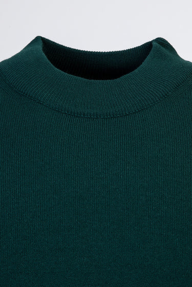 Açık Petrol Yarım Balıkçı Yaka Regular Fit Triko Kazak