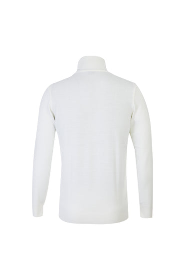 Ekru Balıkçı Yaka Regular Fit Triko Kazak