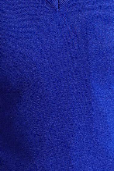 Kobalt Mavi V Yaka Regular Fit Triko Kazak