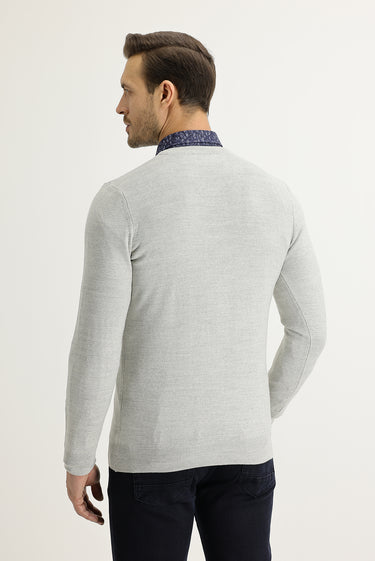 Taş V Yaka Regular Fit Triko Kazak