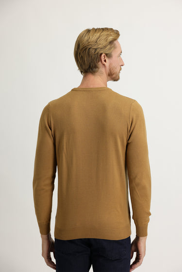 Camel Bisiklet Yaka Regular Fit Triko Kazak