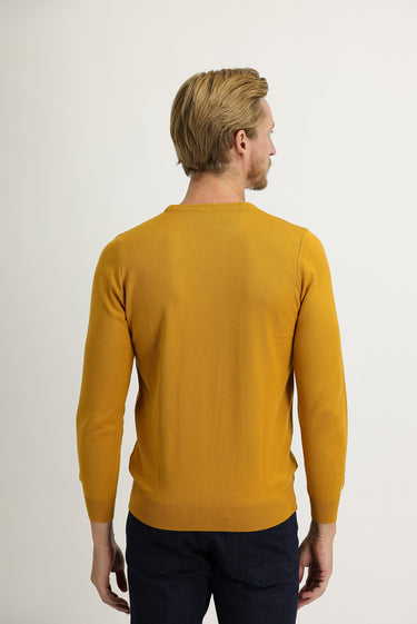 Safran Bisiklet Yaka Regular Fit Triko Kazak