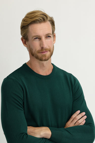 Açık Petrol Bisiklet Yaka Regular Fit Triko Kazak