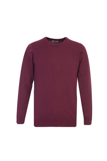 Koyu Bordo Bisiklet Yaka Regular Fit Triko Kazak