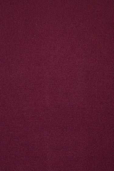 Koyu Bordo Bisiklet Yaka Regular Fit Triko Kazak