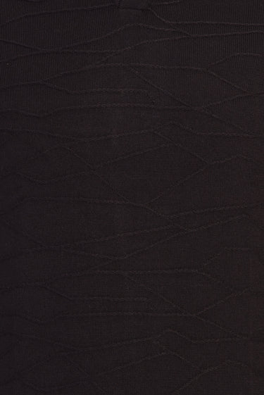 Siyah Polo Yaka Regular Fit Desenli Triko Kazak