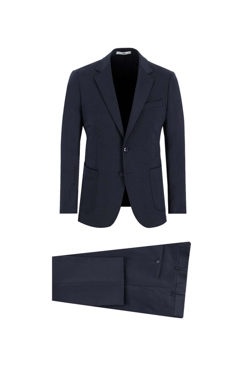 Koyu Lacivert 7 Drop Slim Fit Dar Kesim Takım Elbise
