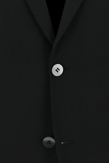 Siyah Regular Fit Yünlü Klasik Takım Elbise