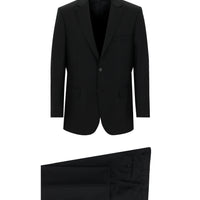 Koyu Antrasit 4 Drop Relaxed Fit Rahat Kesim Kareli Takım Elbise
