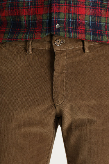 Açık Kahve  Regular Fit Likralı Kadife Pantolon