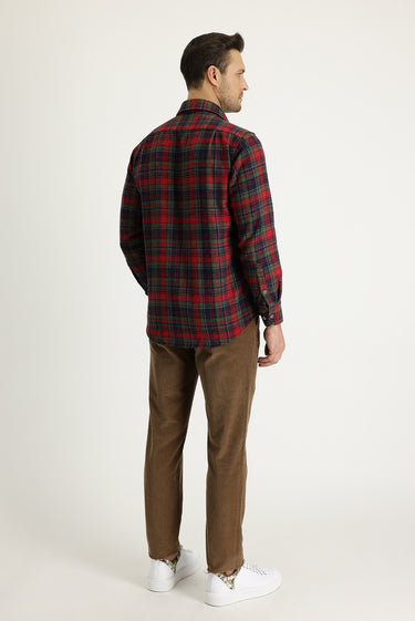 Açık Kahve  Regular Fit Likralı Kadife Pantolon