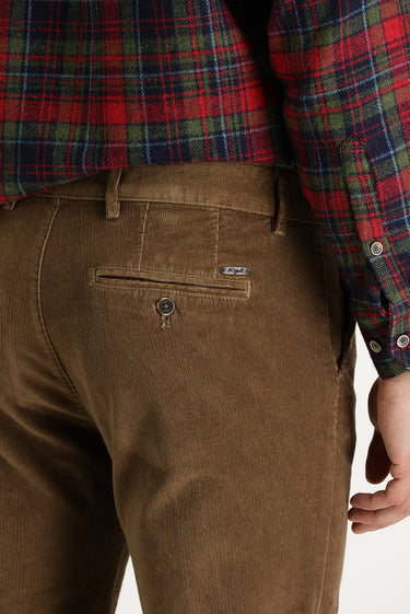 Açık Kahve  Regular Fit Likralı Kadife Pantolon