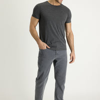 Orta Gri Slim Fit Dar Kesim Likralı Denim Pantolon