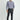 Açık Füme Super Slim Fit Ekstra Dar Kesim Desenli Klasik Kumaş Pantolon