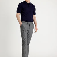 Orta Gri 7 Drop Super Slim Fit Eksra Dar Kesim Likralı Klasik Kumaş Pantolon