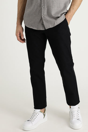 Siyah Regular Fit Pamuk Kanvas / Chino Pantolon