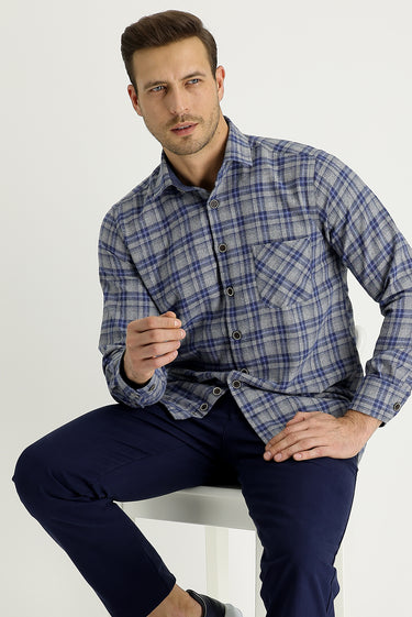 Koyu Lacivert Slim Fit Dar Kesim Pamuk Kanvas / Chino Pantolon