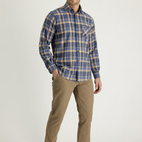 Dark Beige Slim Fit Narrow Cut Cotton Canvas / Chino Trousers
