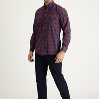 Koyu Lacivert Relaxed Fit Rahat Kesim Likralı Kanvas / Chino Pantolon