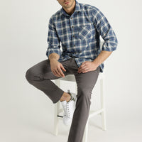 Orta Vizon Slim Fit Dar Kesim Likralı Kanvas / Chino Pantolon